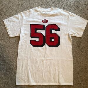 White and Red Graphic Men's T-Shirt